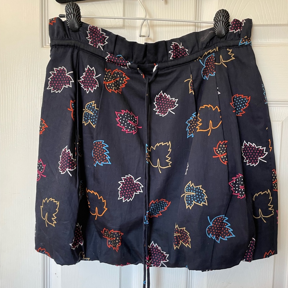 Marc by Marc Jacobs Navy Leaf Skirt